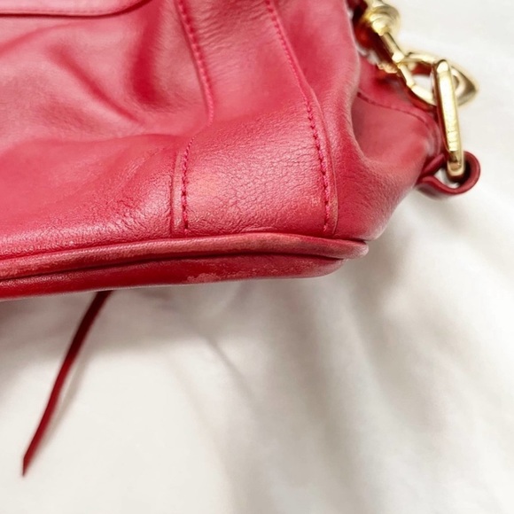 Rebecca Minkoff red leather mini handle bag top handle - Picture 6 of 9